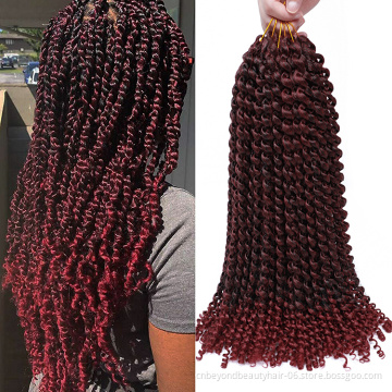 Cheap Passion Twist Hair 18inch Water Wave Passion Twists Synthetic Hair Braiding Passion Twist Crochet